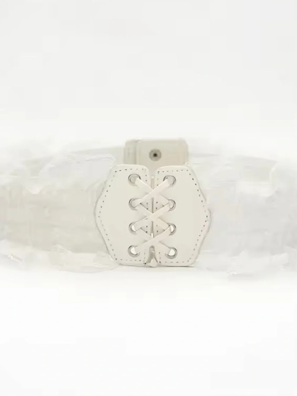 White Lace Elastic Corset Belt for Kids
